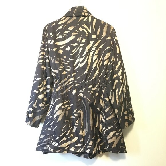Alfani Abstract Animal Print Collared Jacket - Picture 5 of 13